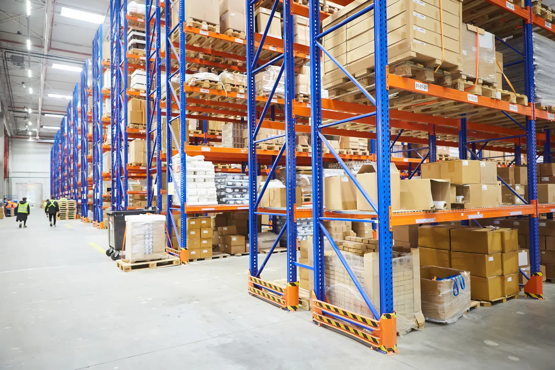 Warehouse with people in the background
