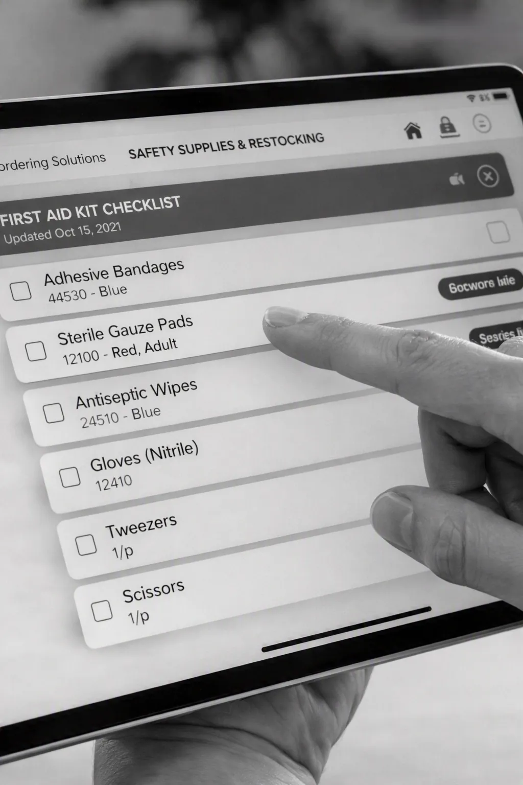 First aid inventory checklist review