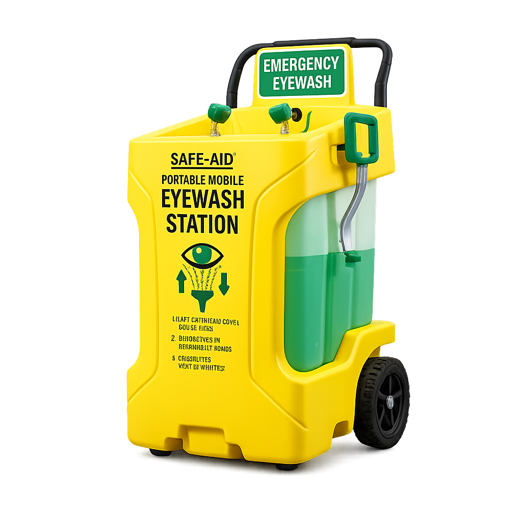 Portable mobile eyewash station