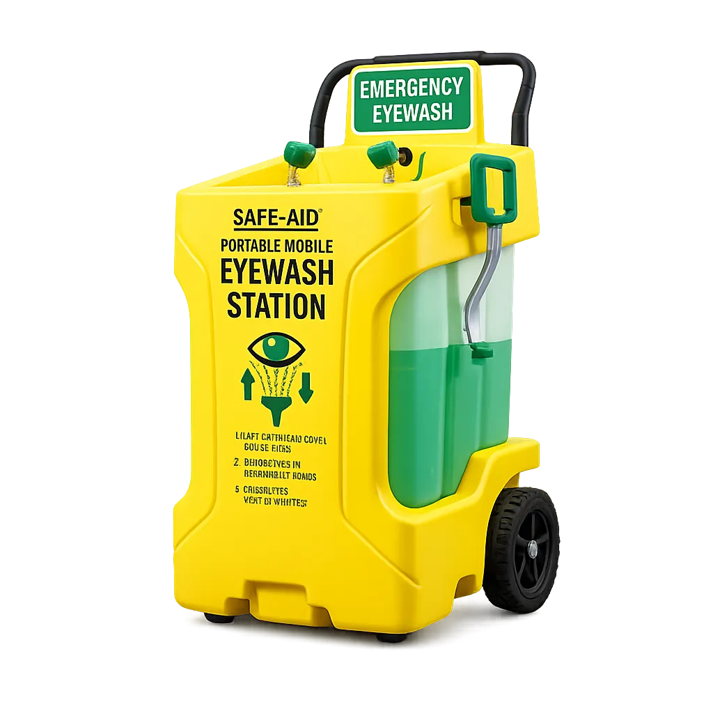 Portable mobile eyewash station
